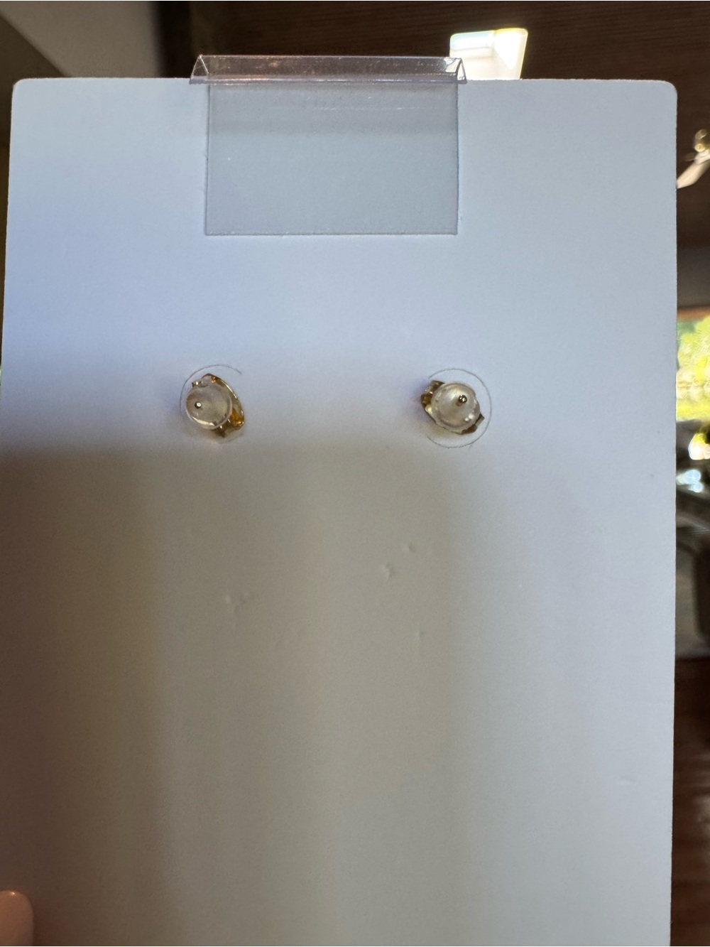 Gemelli Gold Drop Earrings with Clear Crystals - Picture 3 of 5